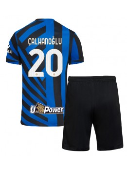 Inter Milan Hakan Calhanoglu #20 Heimtrikotsatz für Kinder 2024-25 Kurzarm (+ Kurze Hosen)